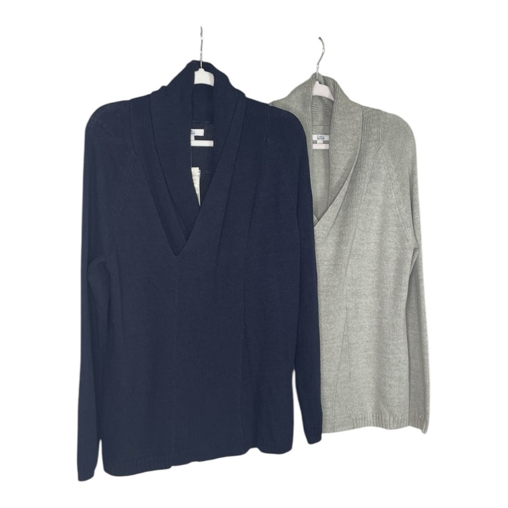 Croft & Barrow Blue and Gray Cardigan Sweaters
